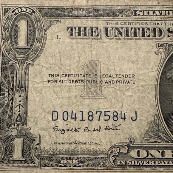 1935 Series G blue Silver Certificate $1 - Picture 4 of 8